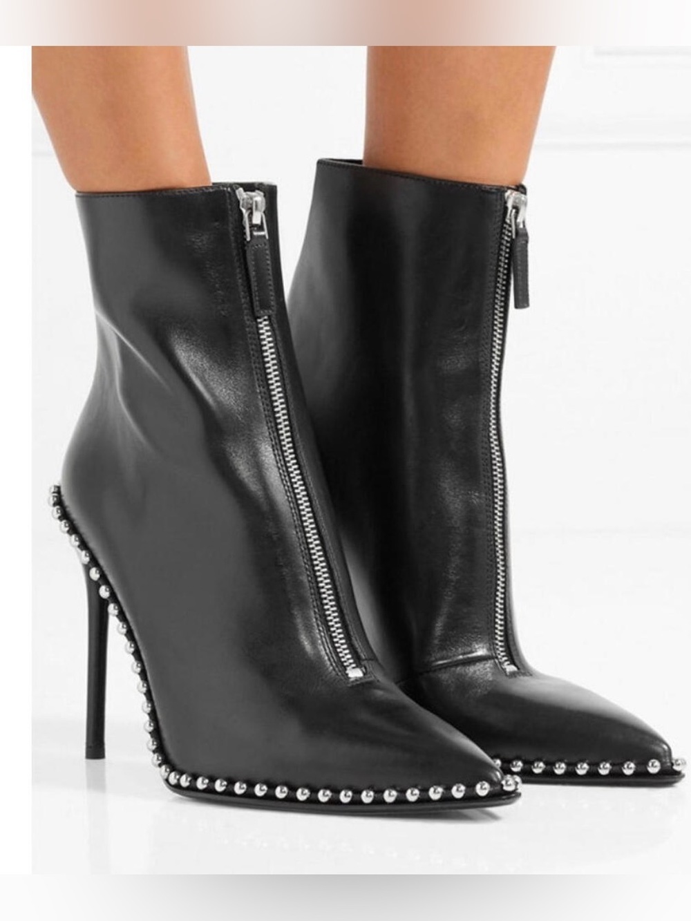 Alexander Wang Eri Studded Booties in Black size 37.5